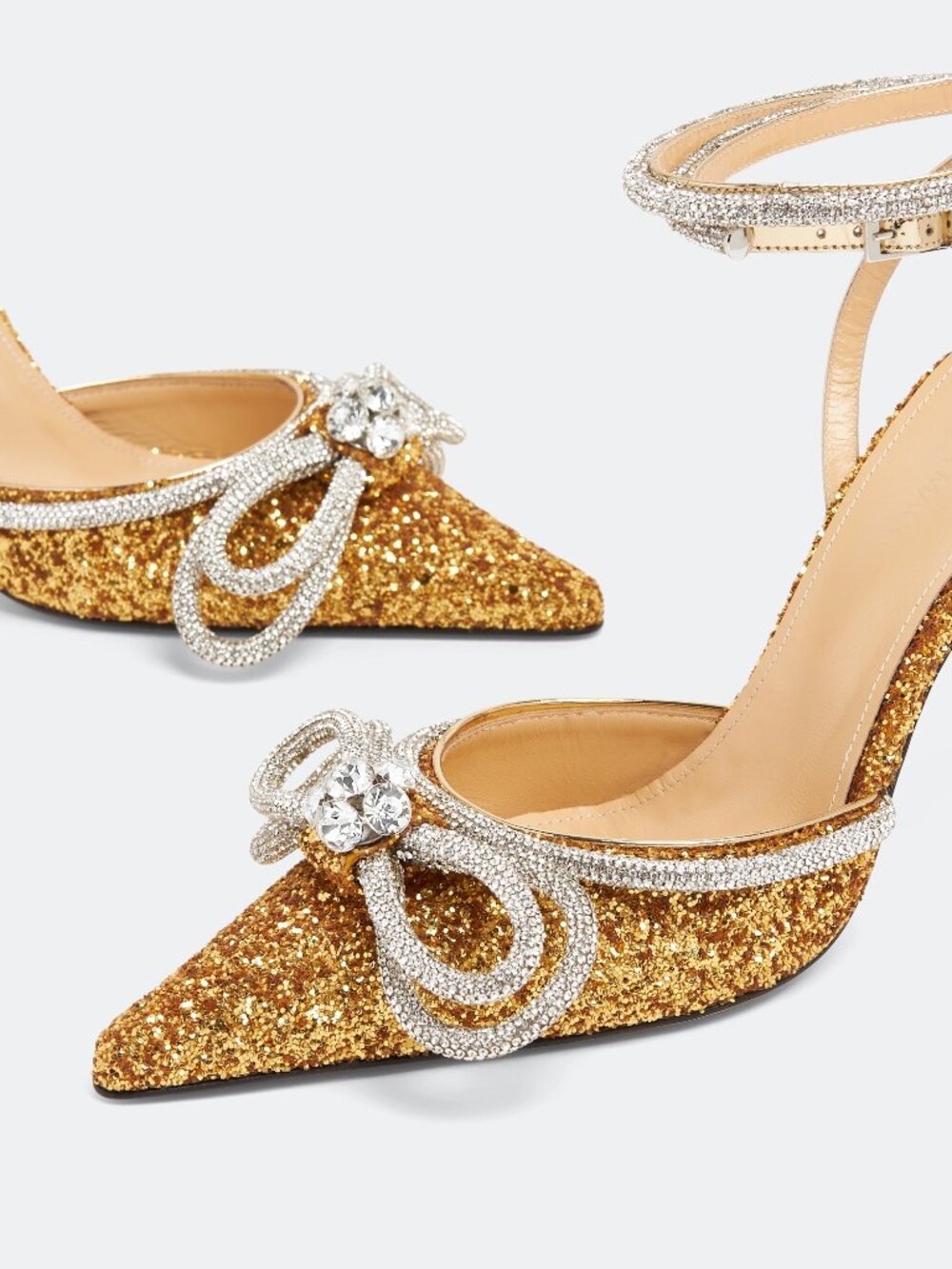 New Mach & Mach Double Bow Crystal Pumps EU 40 / US 9